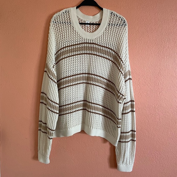 Old Navy Crochet Sweater striped size XL tall - Picture 2 of 5